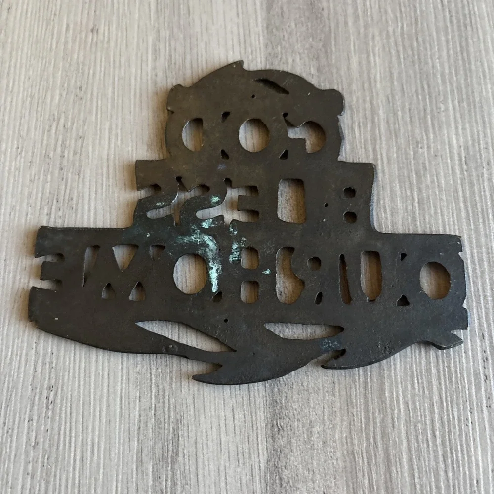 God Bless Our Home Metal Door Sign Plaque 5.5
